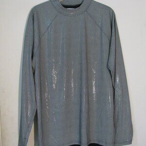 * Mens Columbia Shirt Small Performance Fishing Gear Silver Black